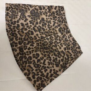 NWOT KLESIS Leopard Print Mini Skirt